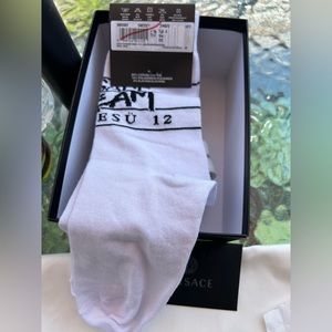 Versace Dream VPA GESU 12 white & Black Socks Sz.S